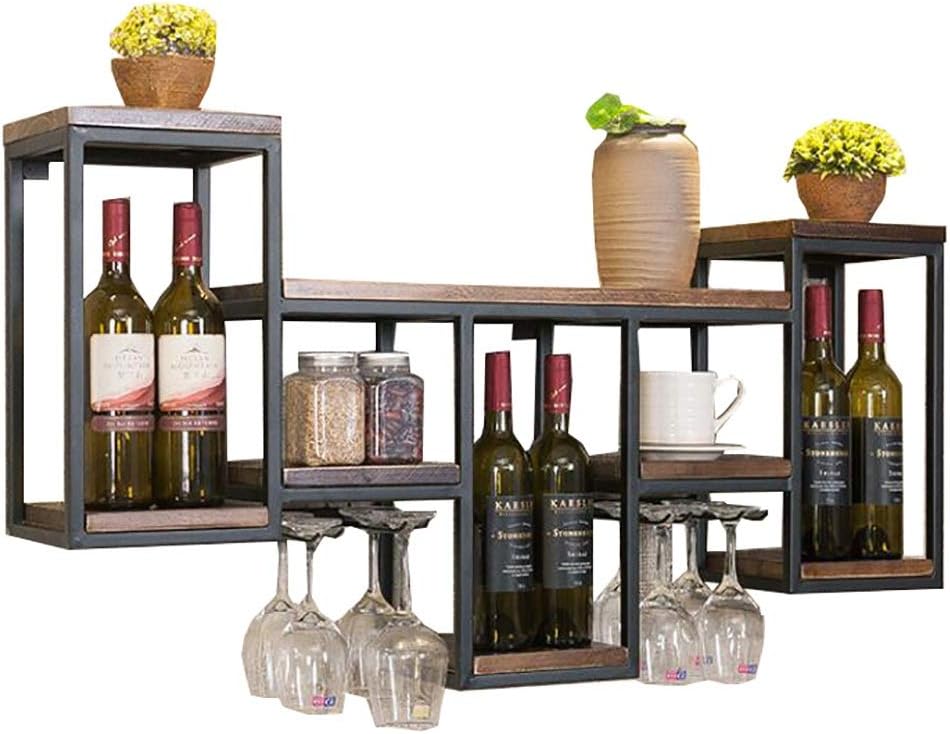 ZJDYDY Wall-Mounted Wine Rack with Solid Wood