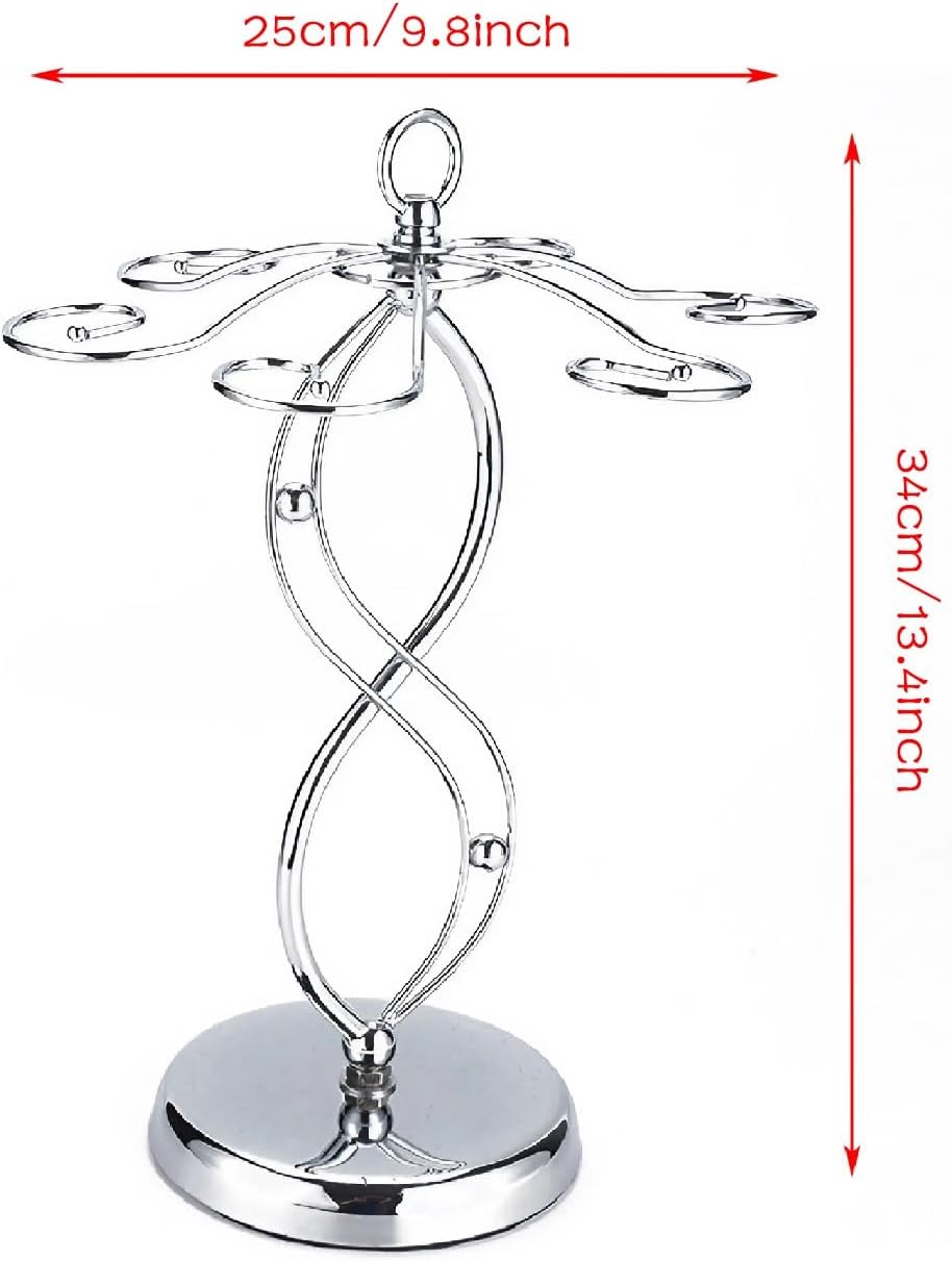 Modern Metal Wine Glass Rack with 6 Hooks