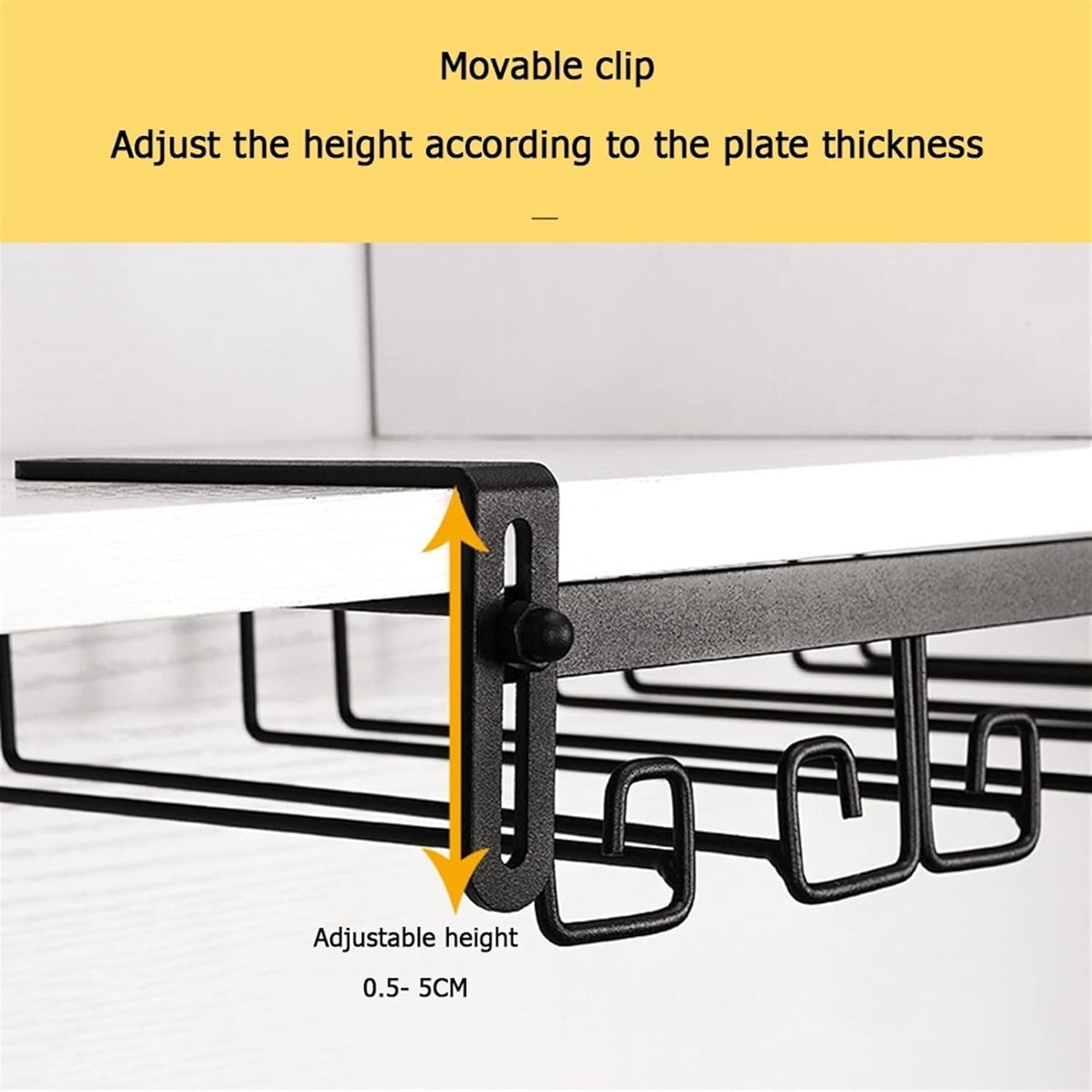 Adjustable Metal Wine Glass Rack for Cabinet and Kitchen