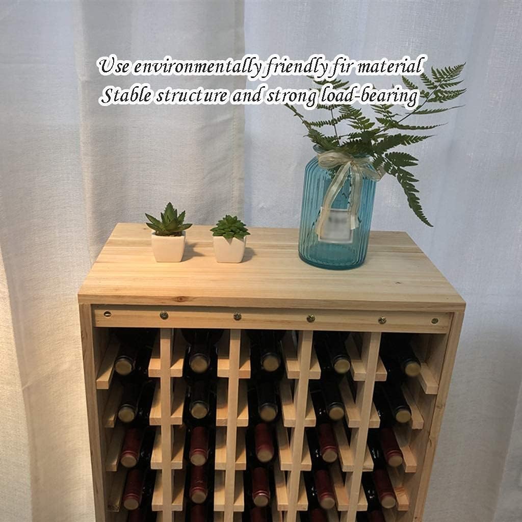 Natural Cedar Freestanding Wine Rack for 55 Bottles