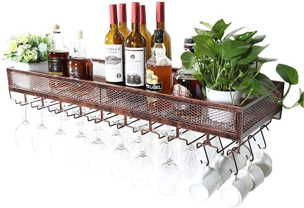 ZJYWMM Wall-Mounted Wine Rack Organizer