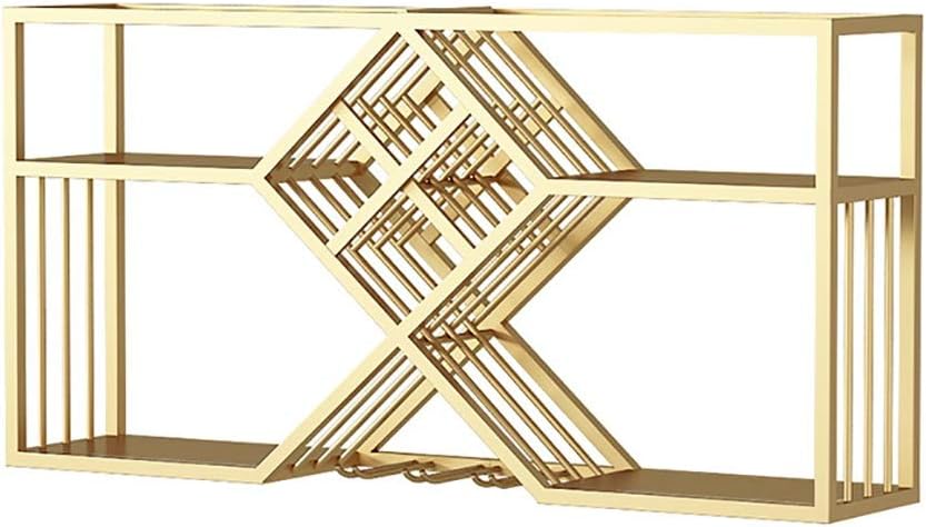 ZJDYDY Wall-Mounted Wine Cabinet Gold 1002560CM