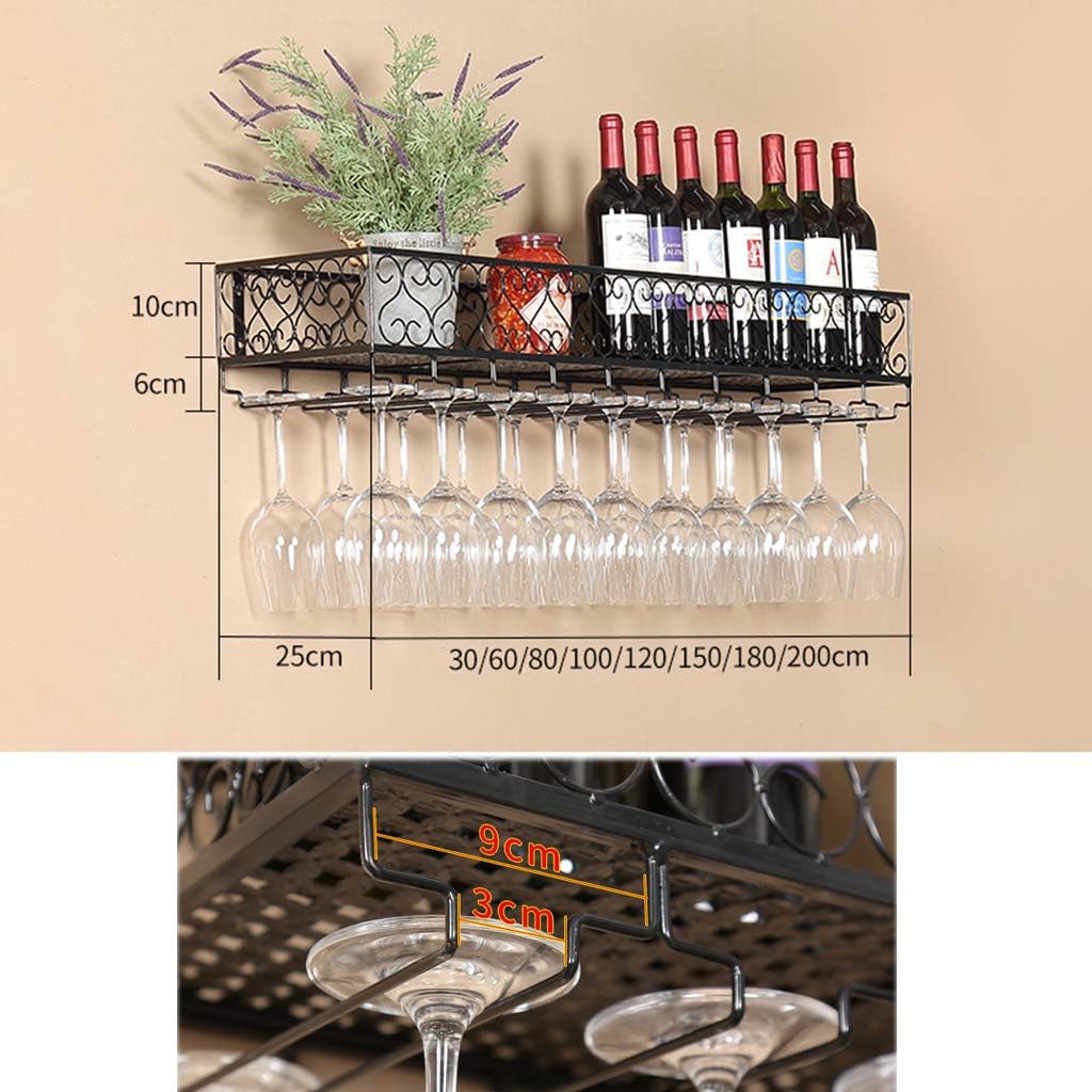 Suuim Wall Mounted Wine Rack with Rustic Metal Design 1