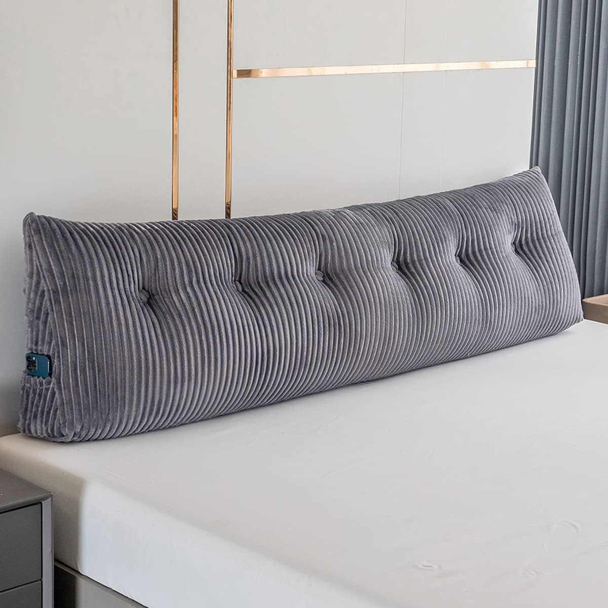 Activance Large Triangular Headboard Pillow with Removable Cover