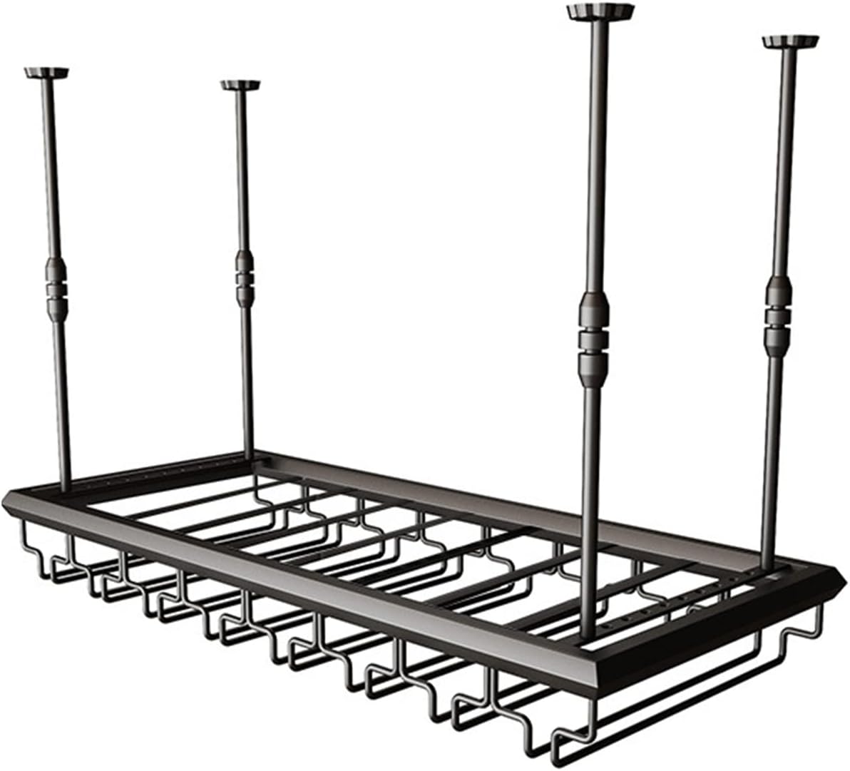 LUCEAE Adjustable 2-Layer Wine Rack for Home Kitchen and Bar