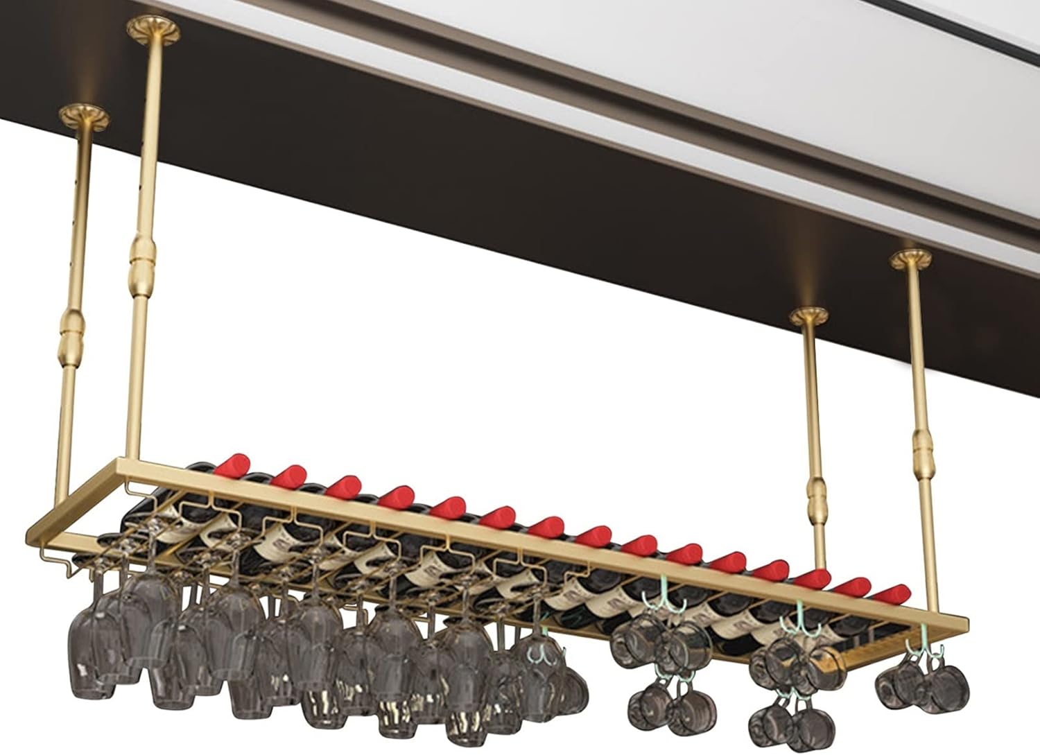 Suuim Adjustable Metal Wine Rack Holder