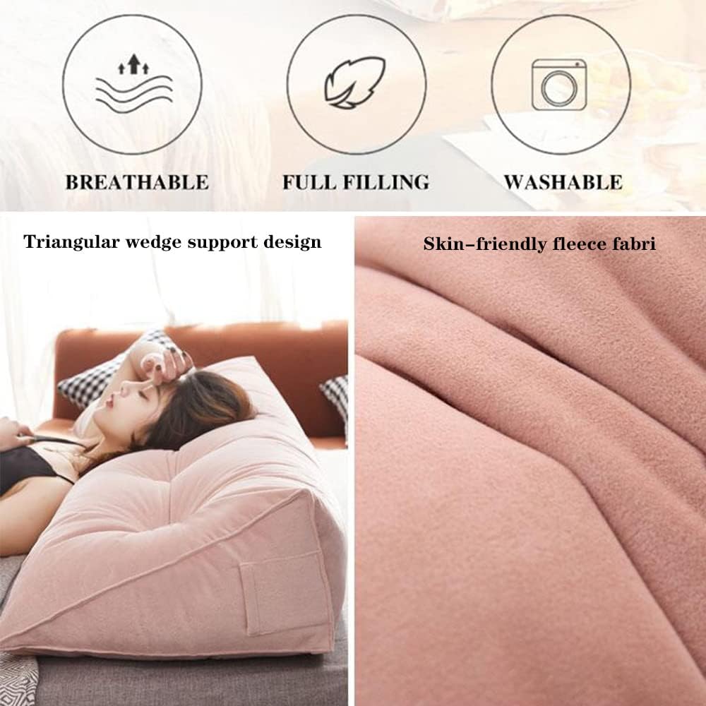 ZZYK Soft Velvet Reading Pillow with Headboard Support 1
