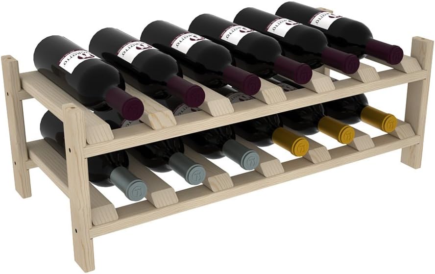 Creekside 12 Bottle Wine Shelves Pine
