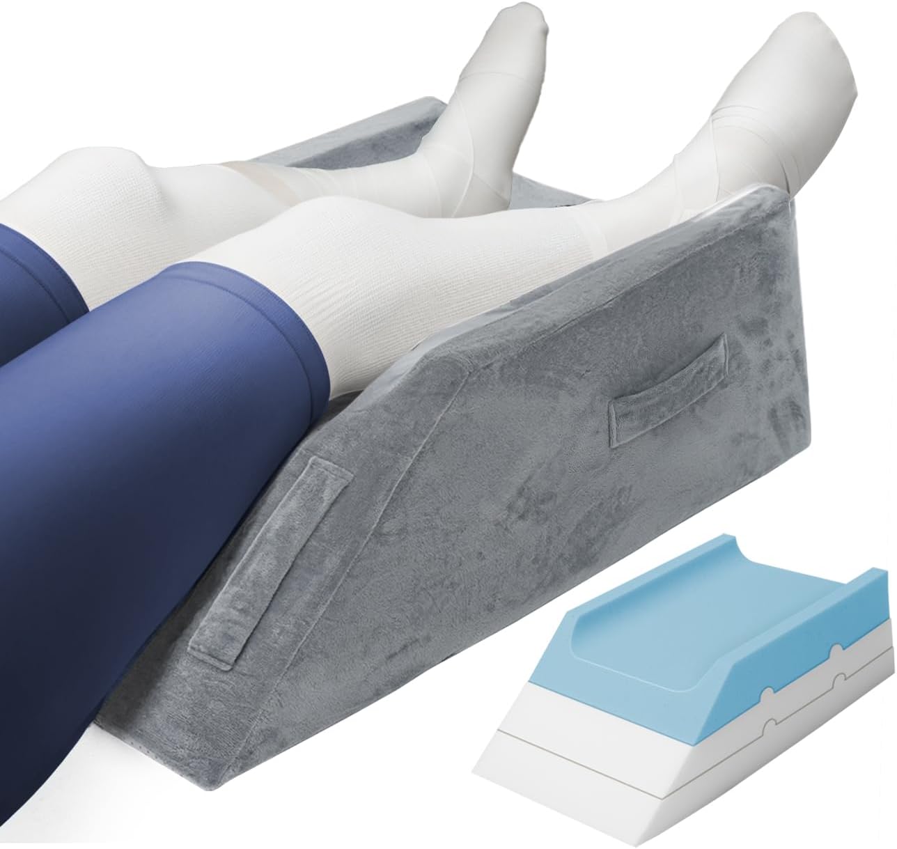 LOFE Adjustable 3-Height Leg Elevation Pillow with U-Shape Design