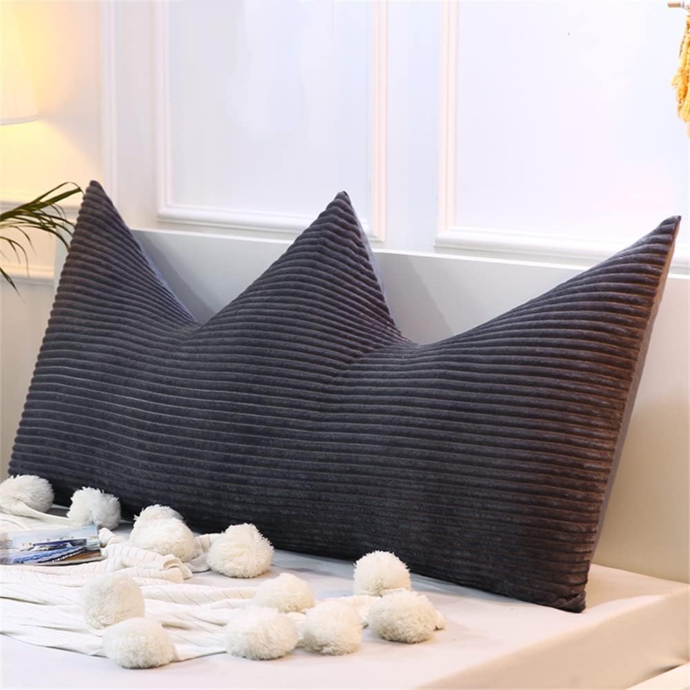ZZYK Pearl Cotton Wedge Pillow Support Reading Cushion Black 39100cm