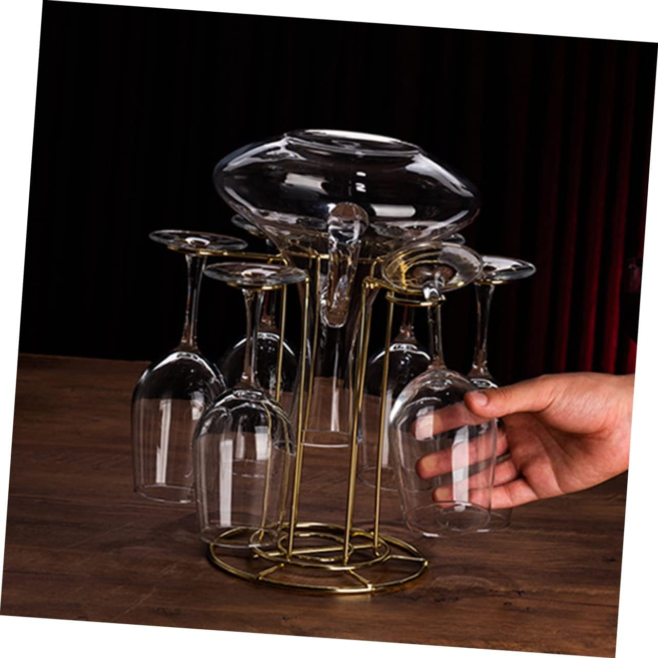 Alipis Iron Wine Glass Rack for Kitchen Storage
