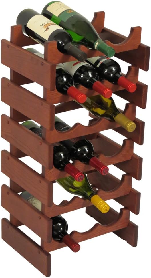 FixtureDisplays 18 Bottle Dakota Wine Rack 104489 1