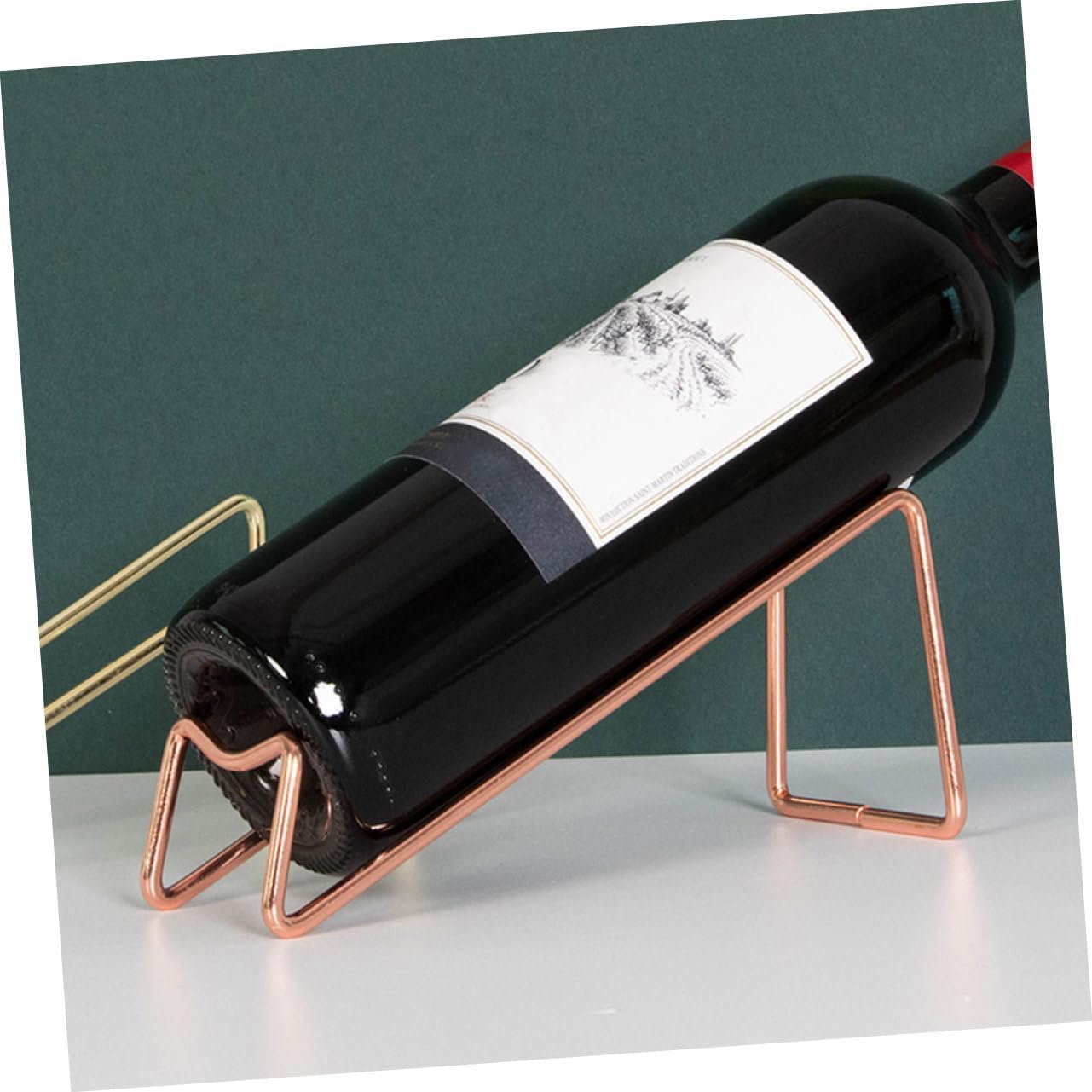 5pcs Rose Gold Metal Wine Holder for Home Bar Display 1