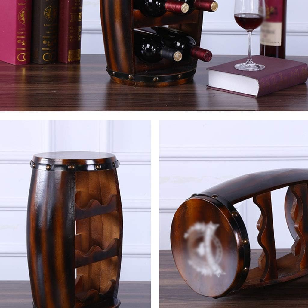 Oak Wine Barrel Storage Rack for Wine Whiskey and More