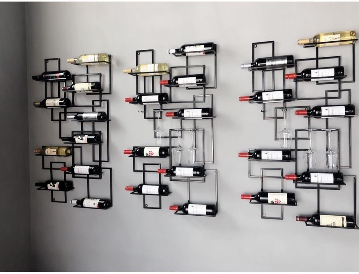 Bakufu Wall Mounted Wine Rack for 10 Bottles