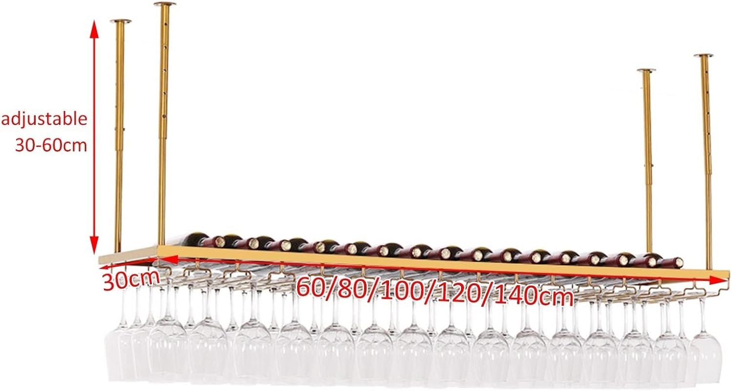 Suuim Ceiling Wine Racks with Adjustable Holder