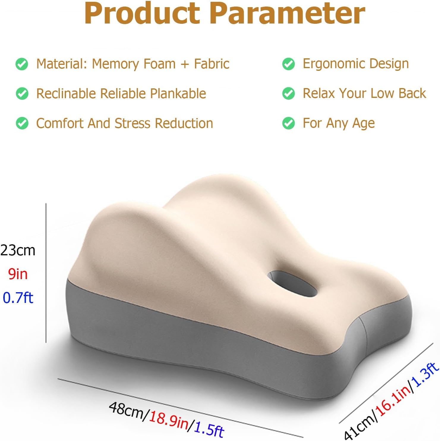 JYHHCYS Adjustable Memory Foam Prone Pillow