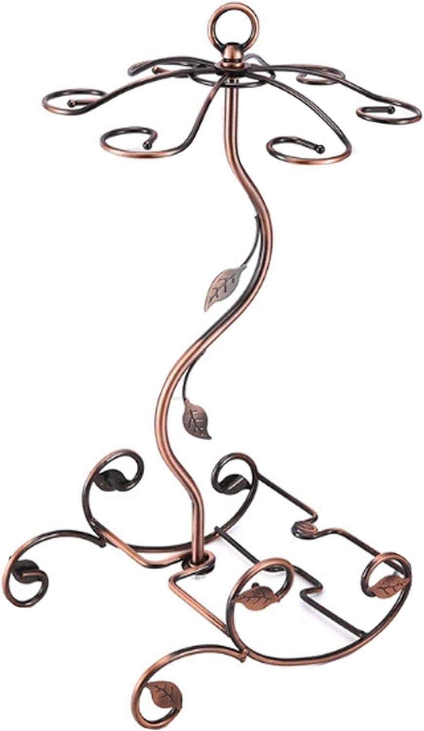 BOCbco Tabletop Wine Rack for 2 Bottles 6 Glasses