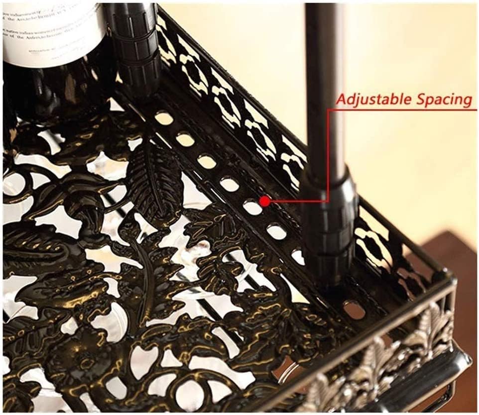 ZJDYDY Wall-Mounted Wine Rack Black 100x35cm