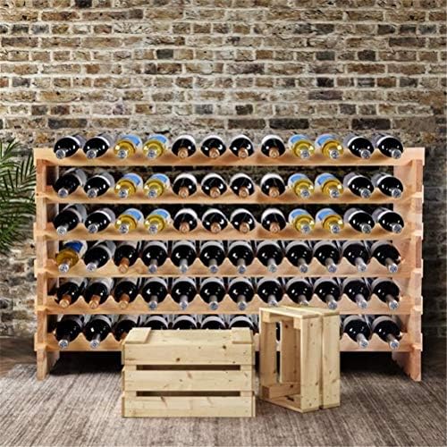 MaGiLL 6-Layer Bamboo Wine Rack with Wave Design