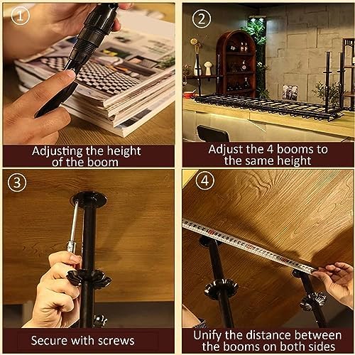 LIGUOYI Hanging Wine Glass Holder Adjustable Rack for Kitchen Bar