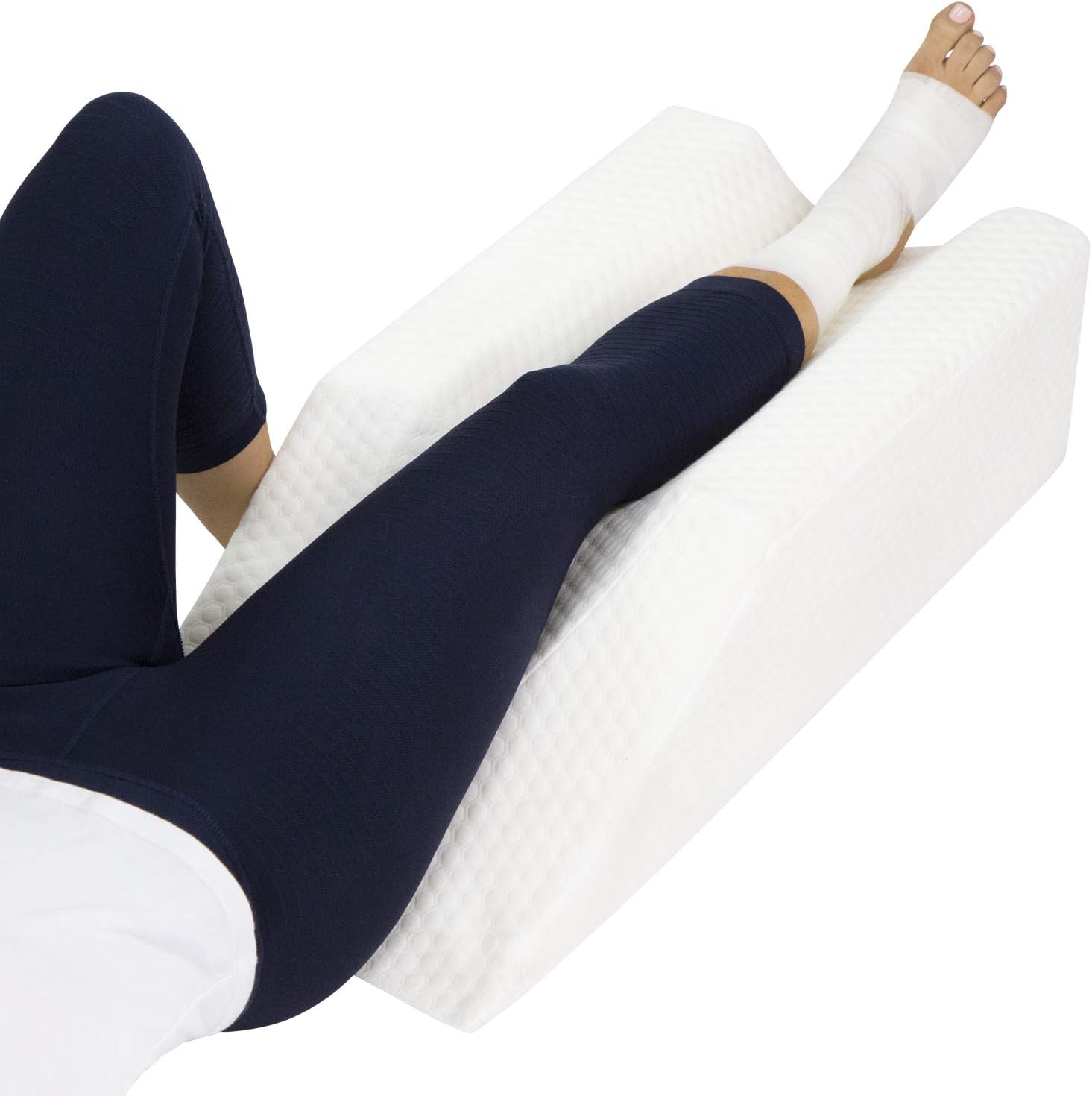 Xtra-Comfort Leg Elevation Pillow for Knee Swelling Post Surgery Relief