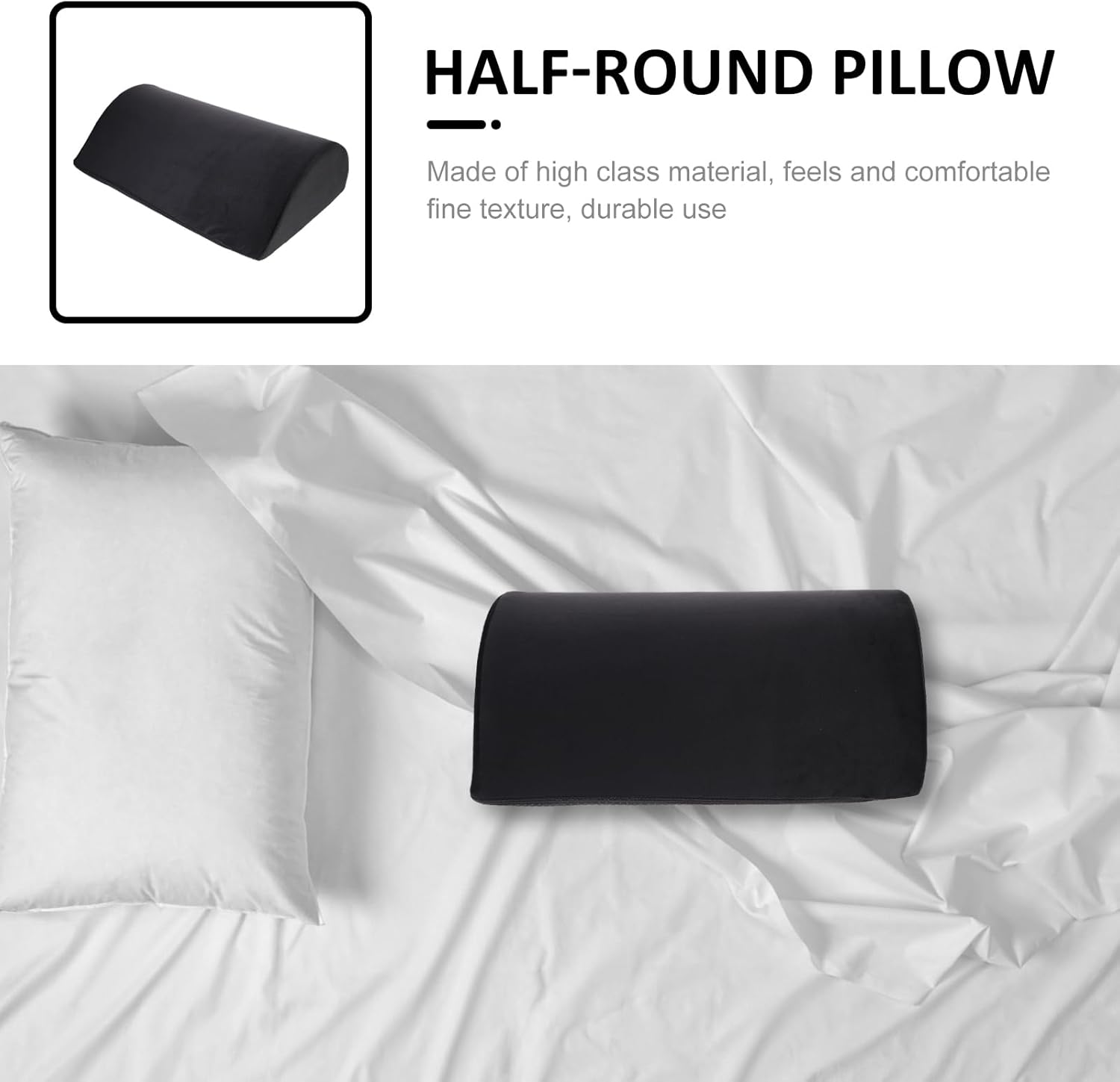 Veemoon Half Round Pillow for Leg and Back Support