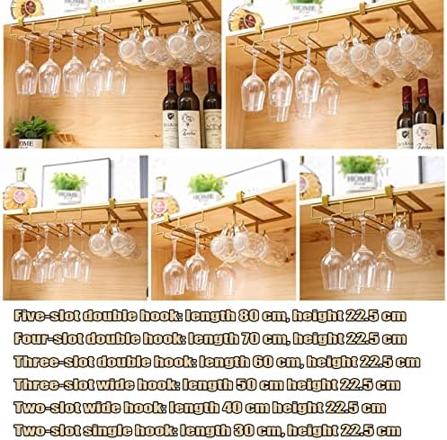 WORDFUN Wine Glass Hanging Rack Black 3 Rows