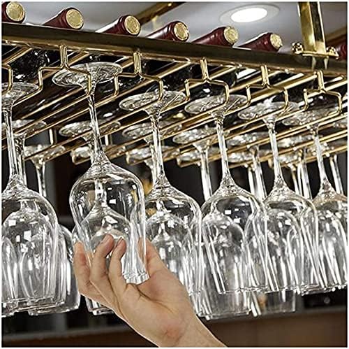 Stainless Steel Wall-Mounted Wine Rack with Glass Holder 1
