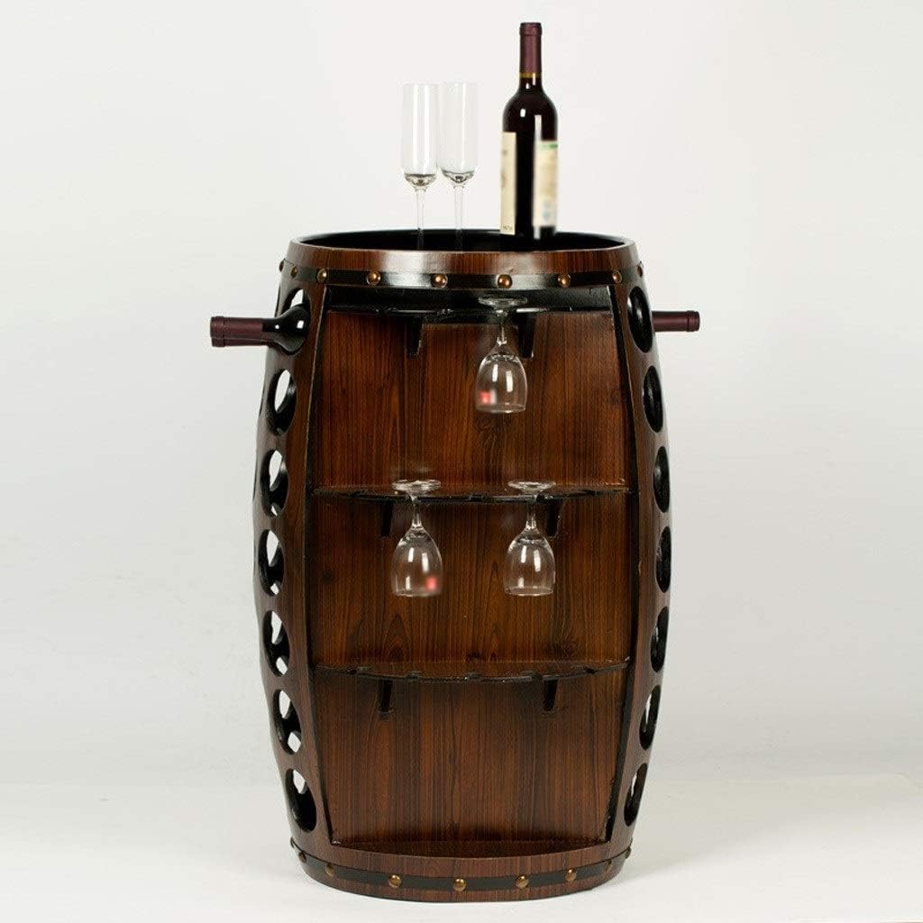 Freestanding Wine Rack with Barrel Design