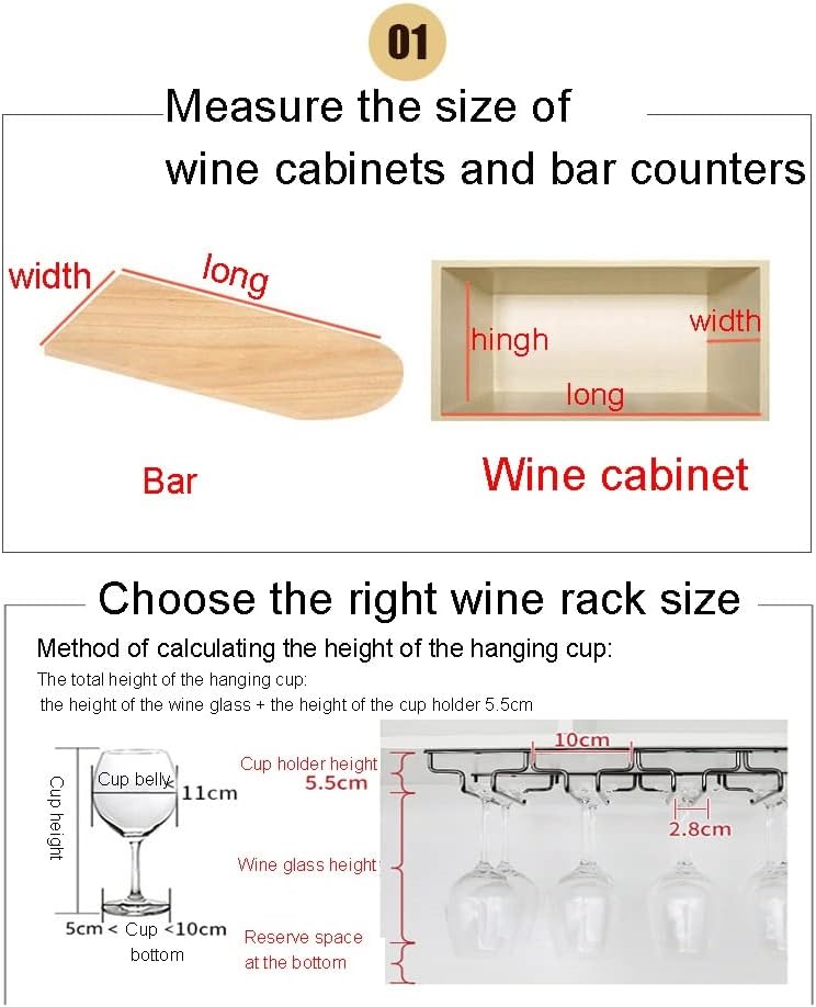 LYRWISHLTD Wooden Wine Glass Rack with 3 Slots