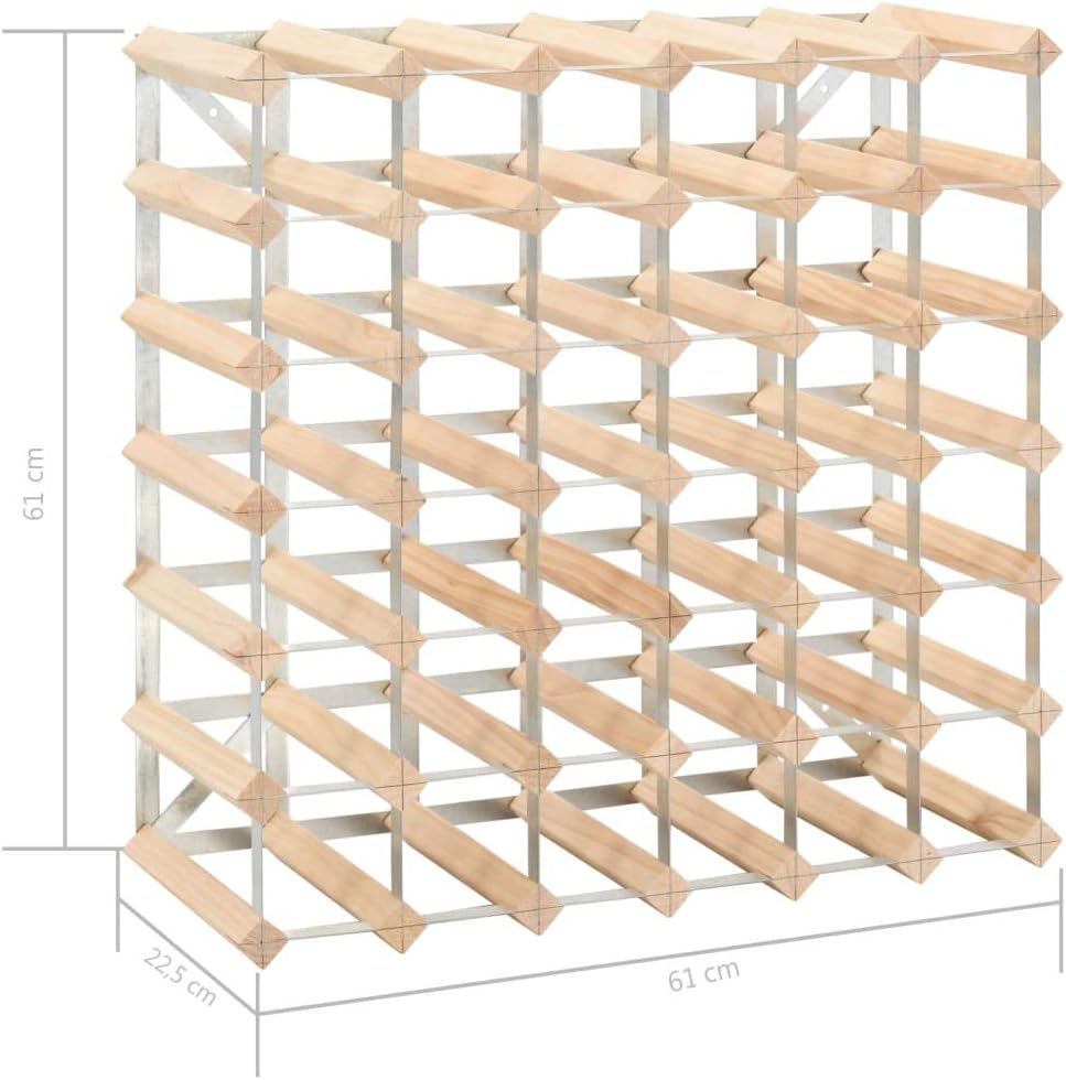 vidaXL Modern Wooden Wine Rack 42 Bottle Storage