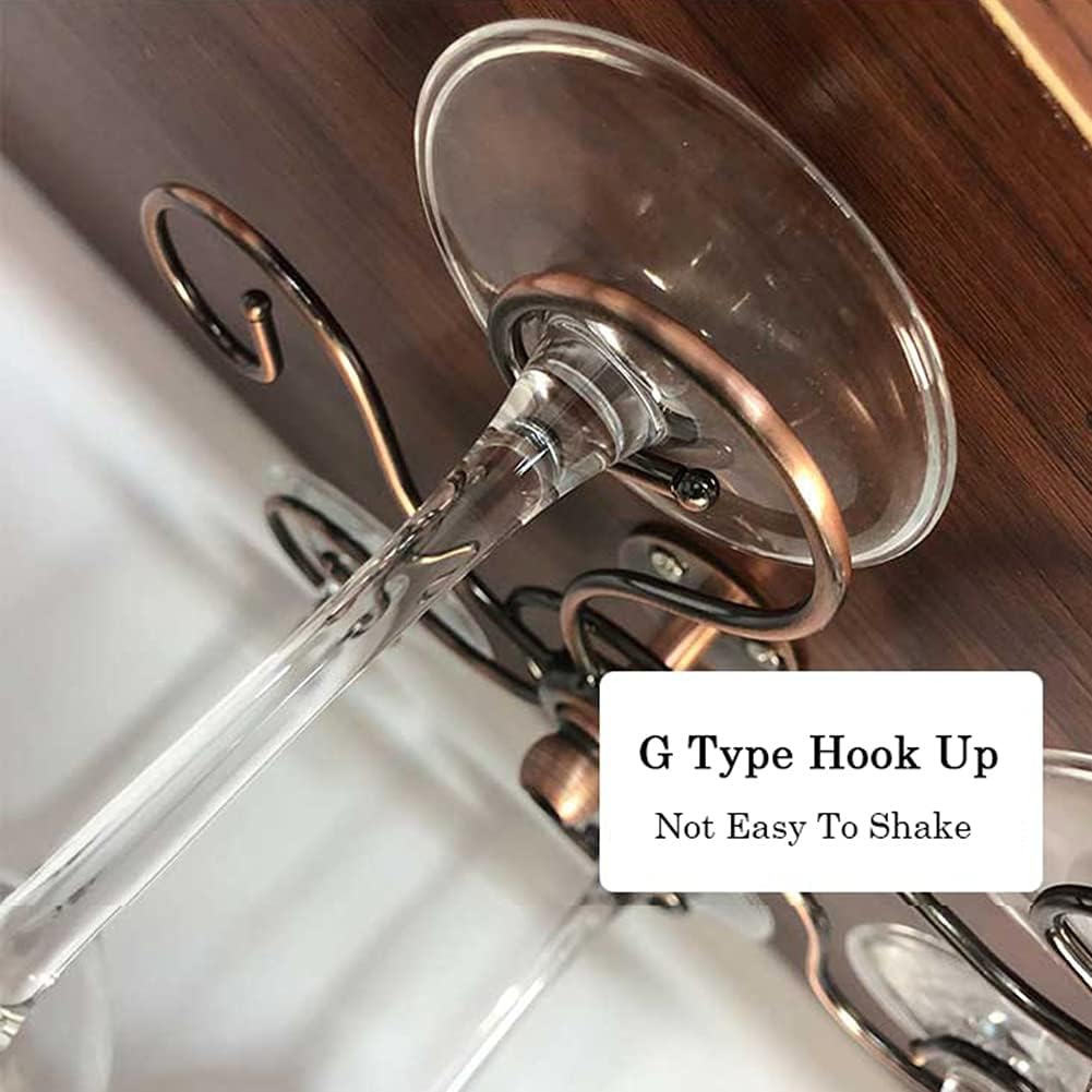 NWB Under Cabinet Wine Glass Rack with 360 Rotation
