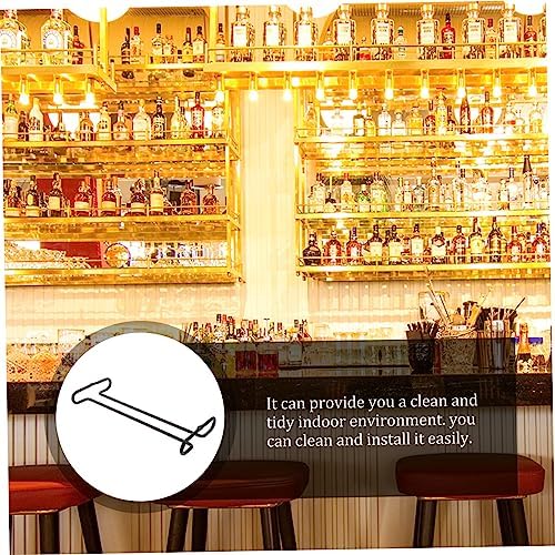 Cabilock Iron Art Wine Glass Holder Rack - Space-saving Black Single Row