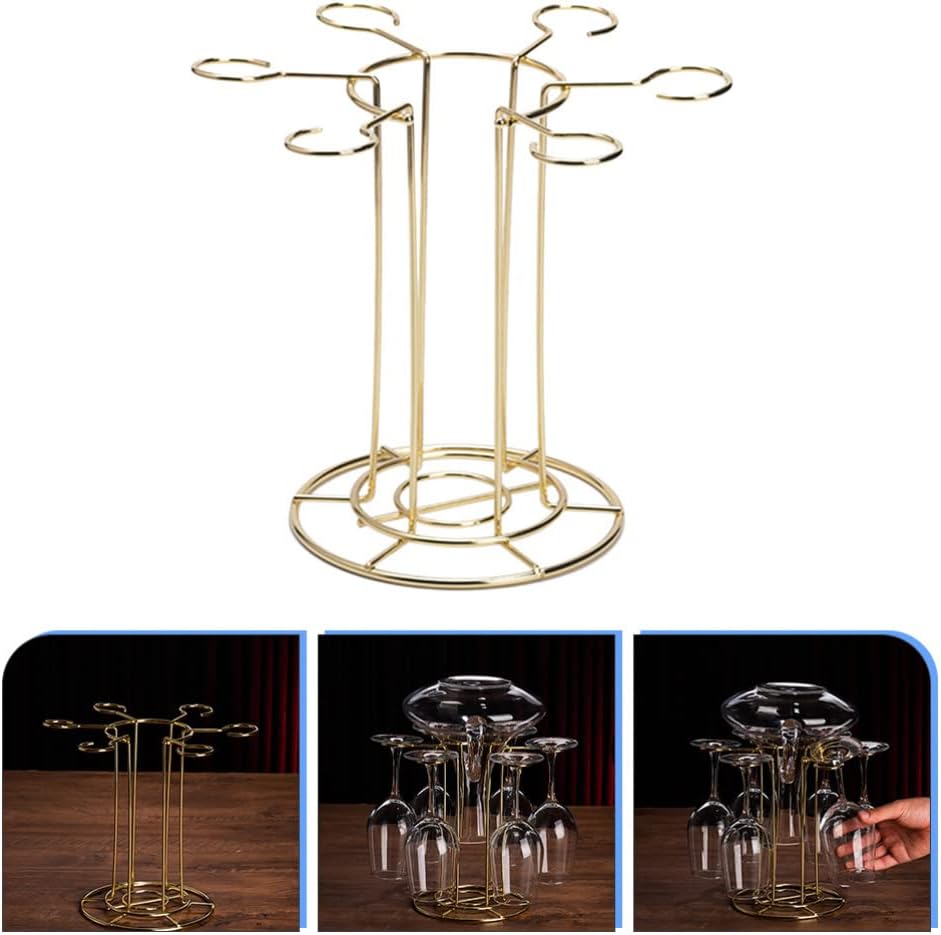 OSKOE Rose Gold Freestanding Wine Glass Rack