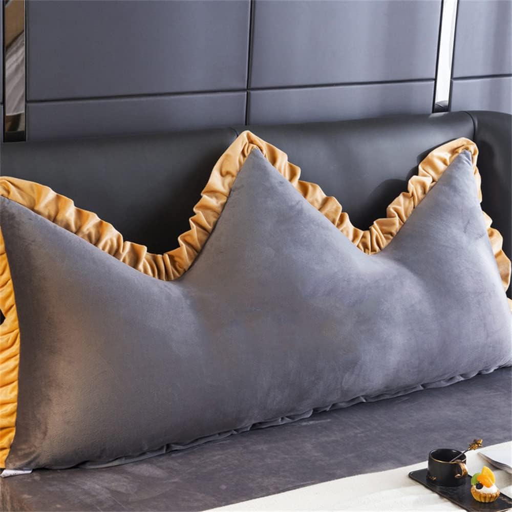 ZZYK Fleece Headboard Pillow Large Reading Support Cushion