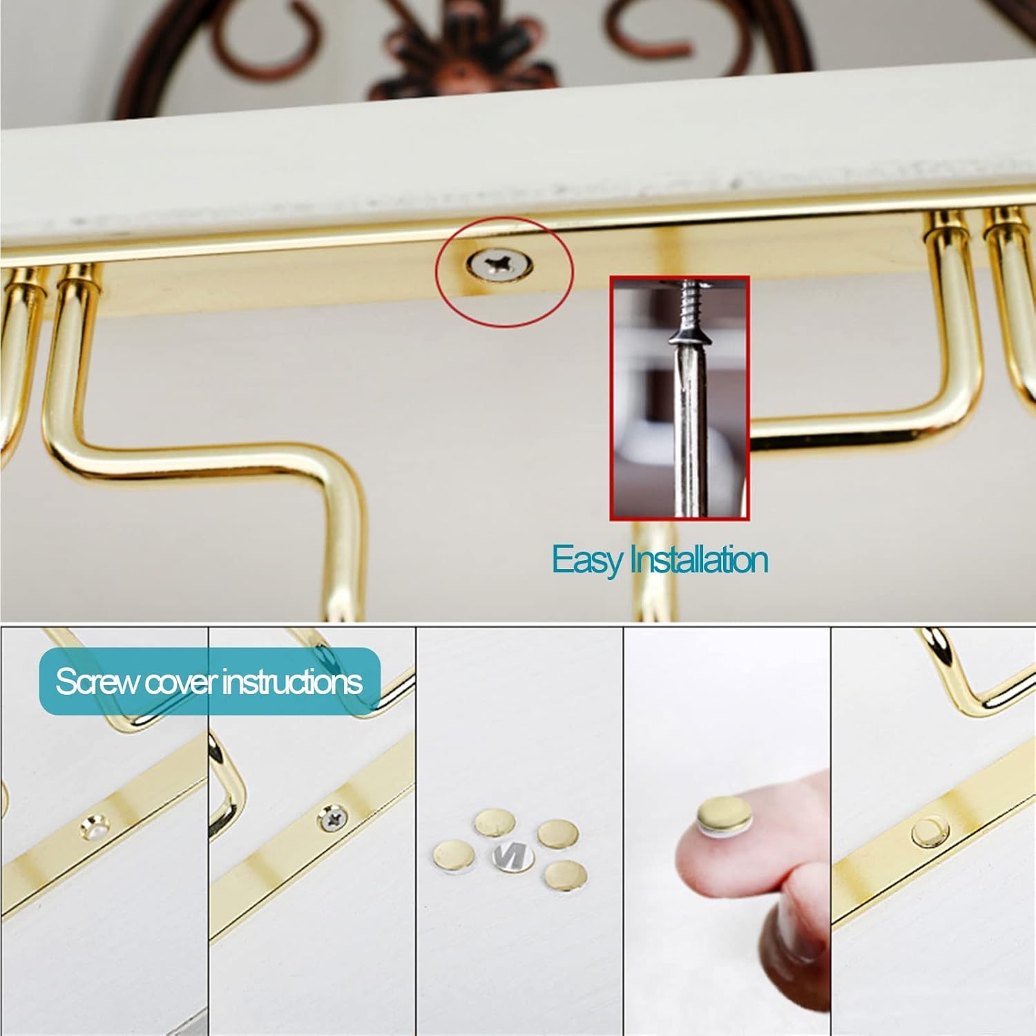Wine Glasses Rack Under Cabinet - Stainless Steel
