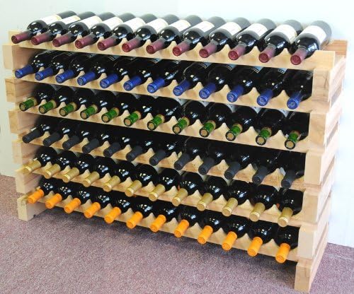 Wine Rack Wood - 48 Bottles Modular Storage