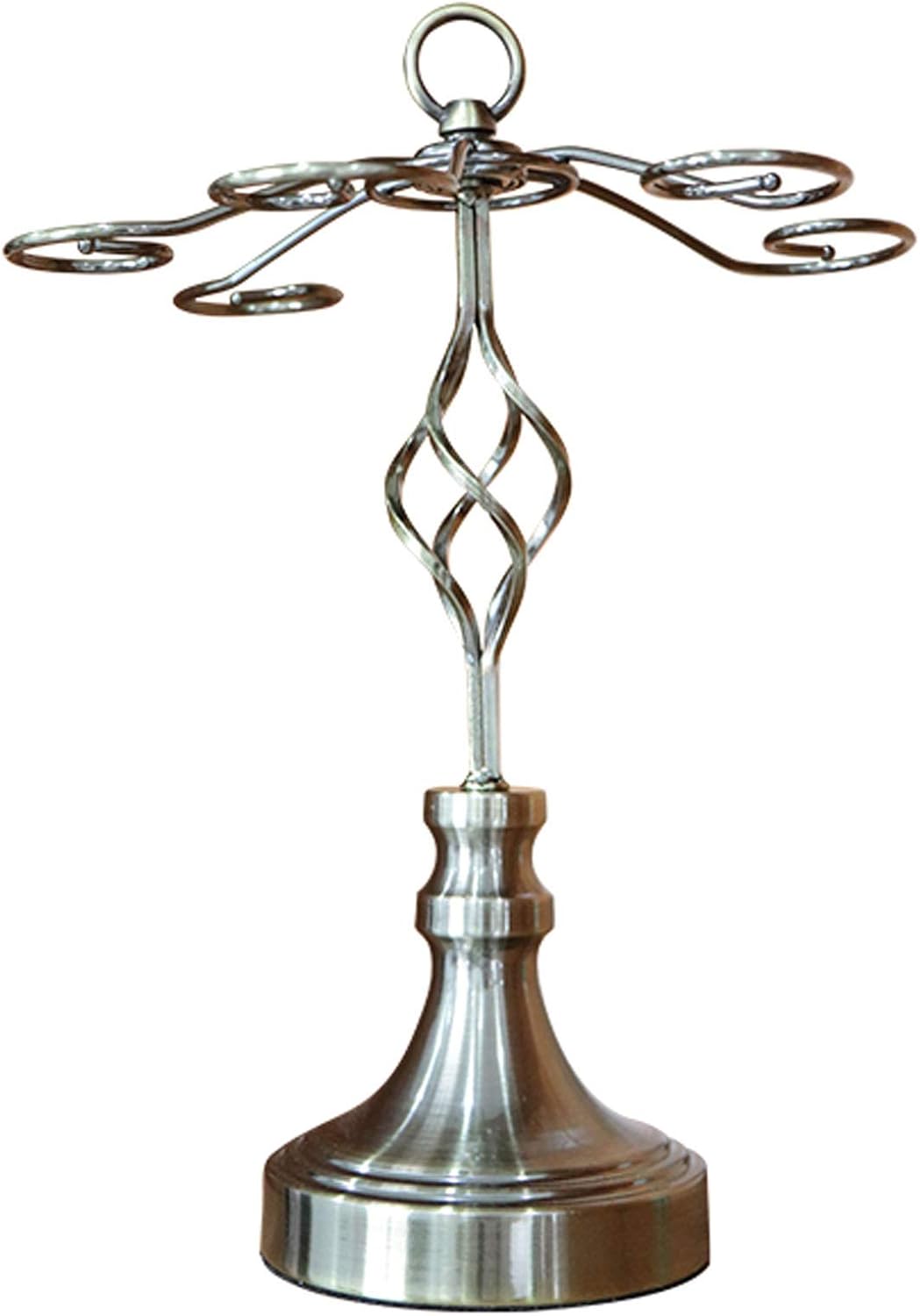 BOCbco Tabletop Wine Racks - Bronze Industrial Metal Holder for 6 Glasses