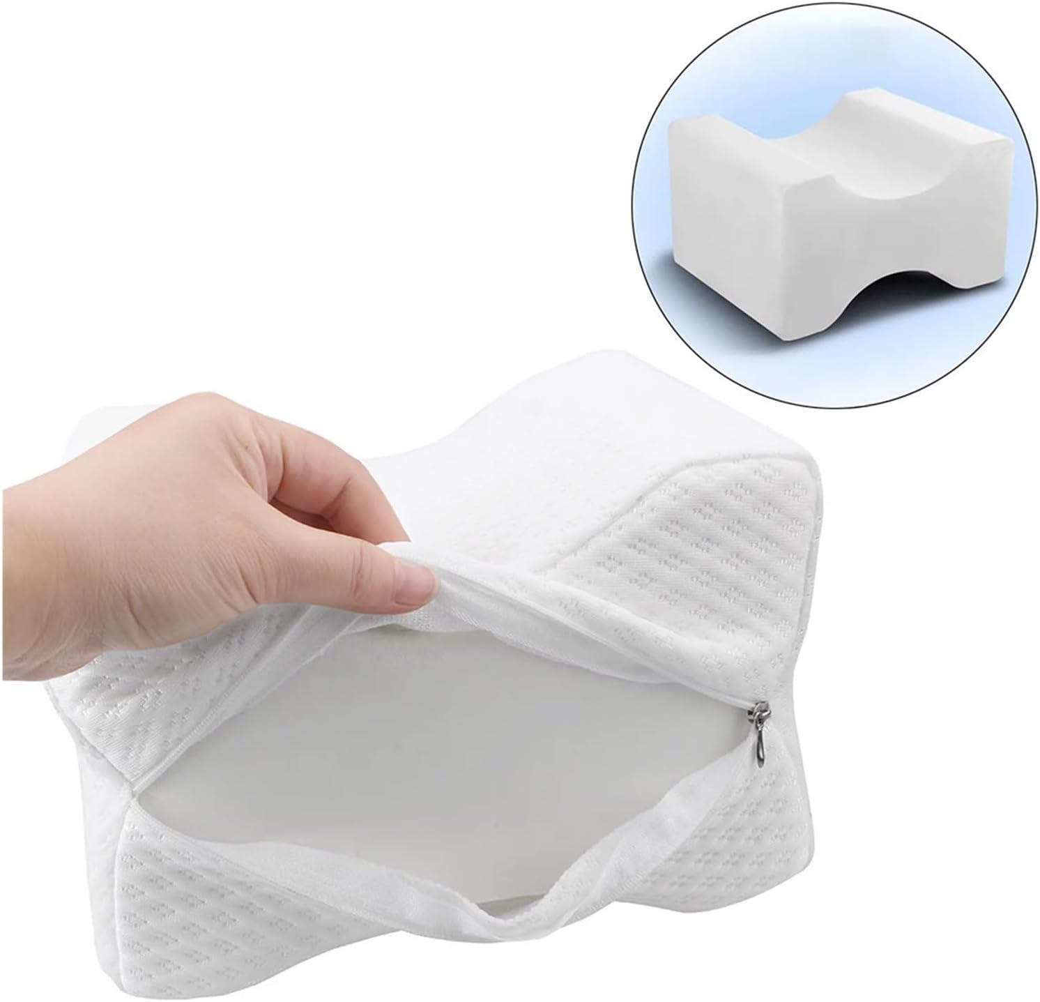 PTAWAA Memory Foam Knee Pillow for Spine Pregnancy Support