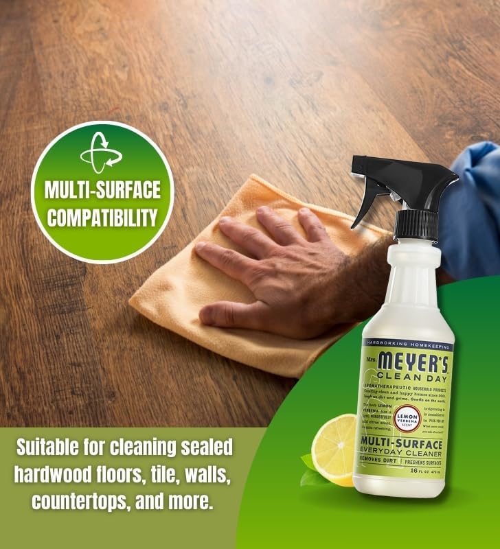 Mrs Meyers Cleaning Spray 5 Reusable Wipes Bundle - 16oz