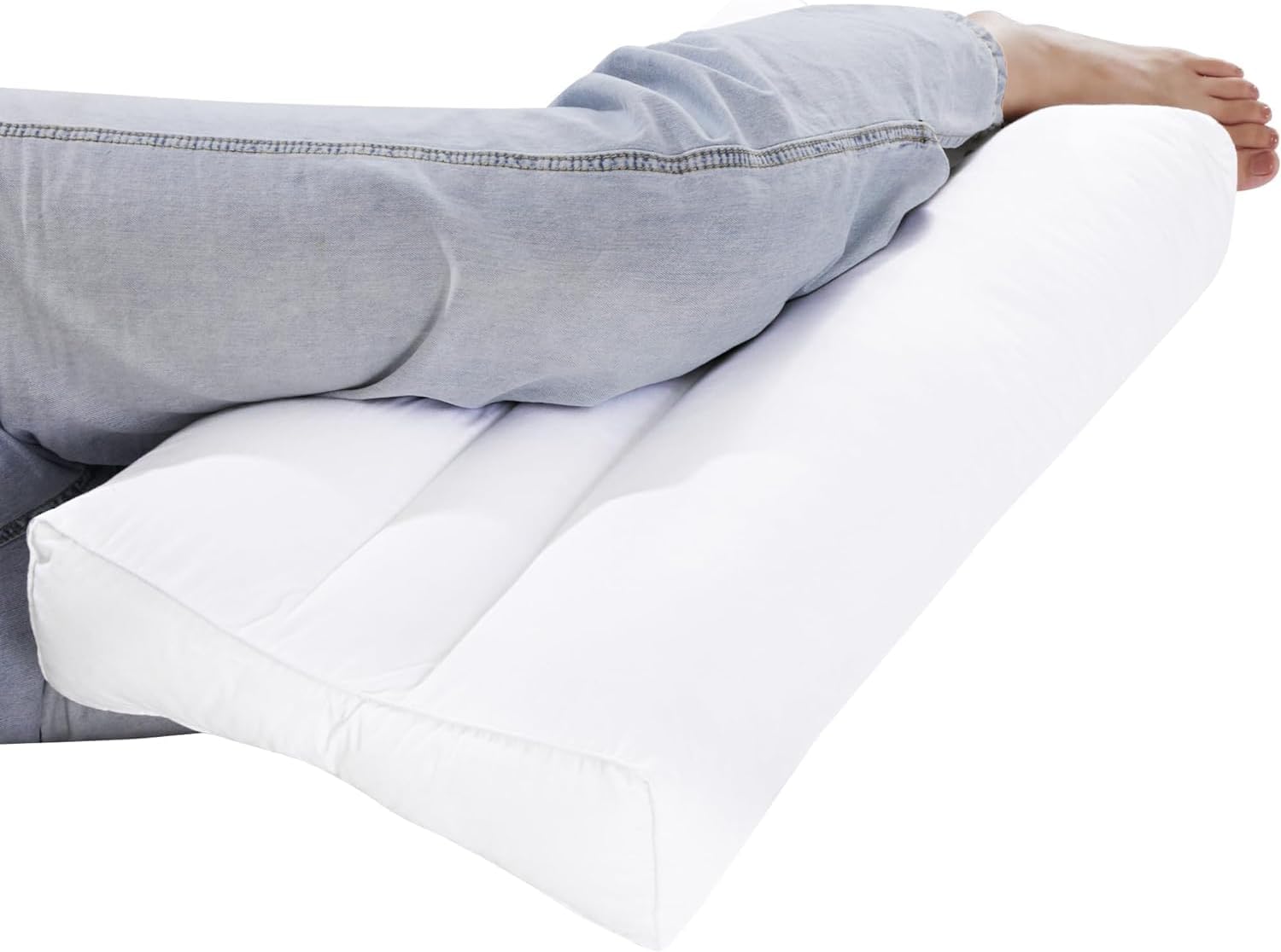 HOMBYS Knee Pillow for Side Sleepers with Groove 20x13x5