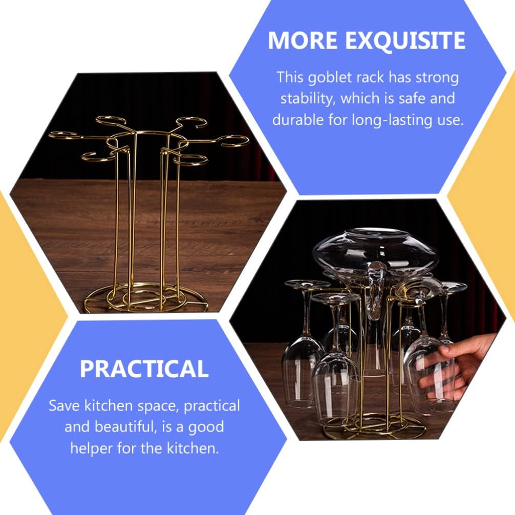 OSKOE Rose Gold Freestanding Wine Glass Rack