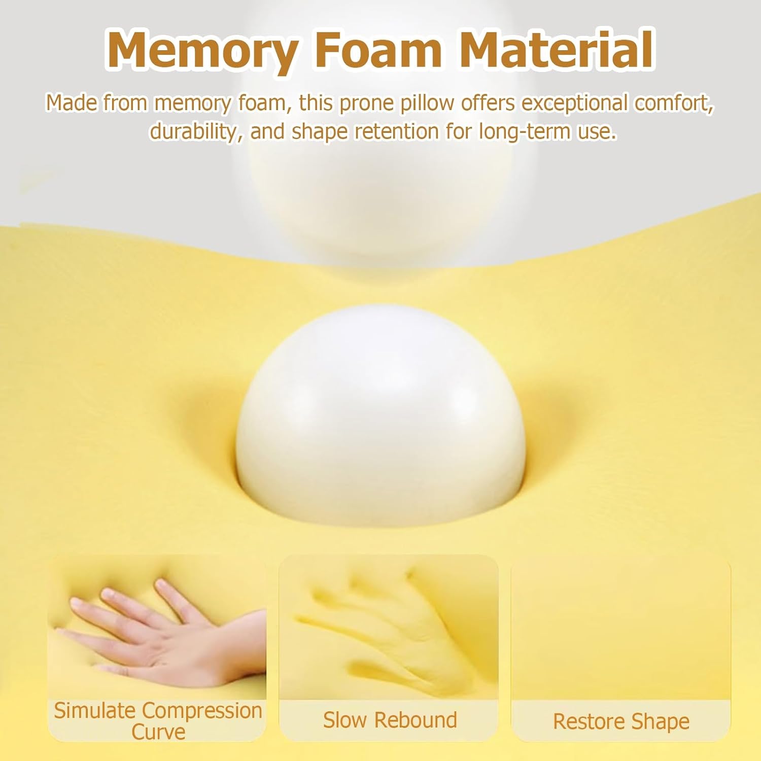 JYHHCYS Adjustable Memory Foam Prone Pillow