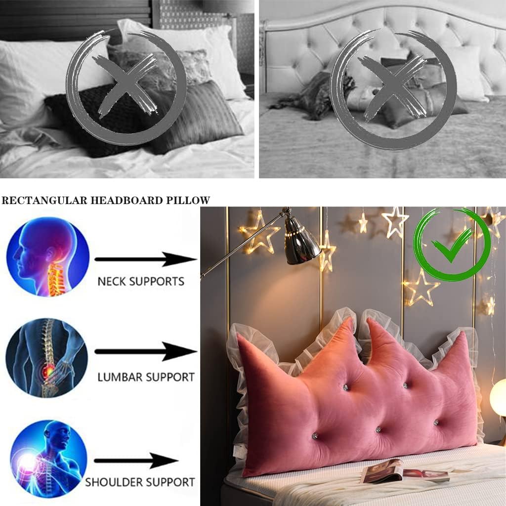 Large Back Cushion for Bed - Deep Pink 275 Inch