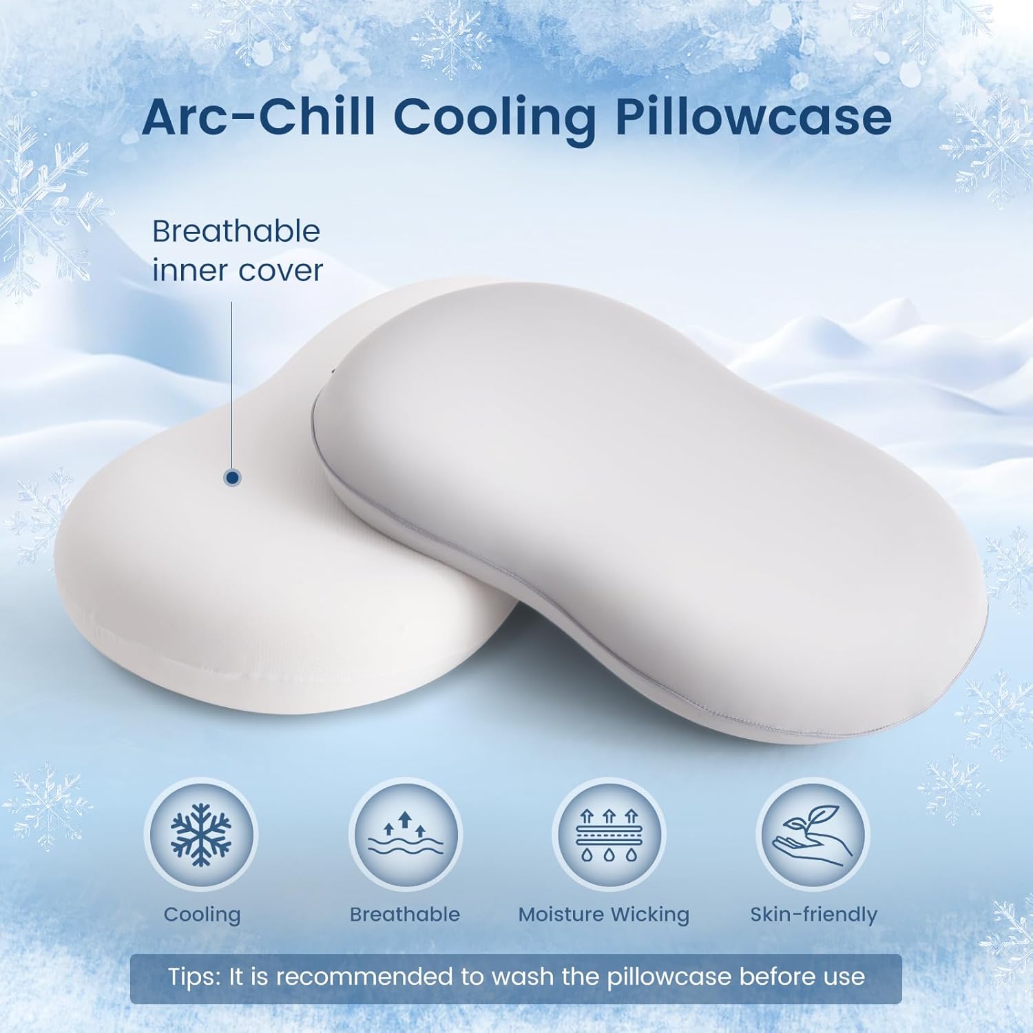 Elegear Cooling Pillow for Deep Sleep and Neck Pain Relief