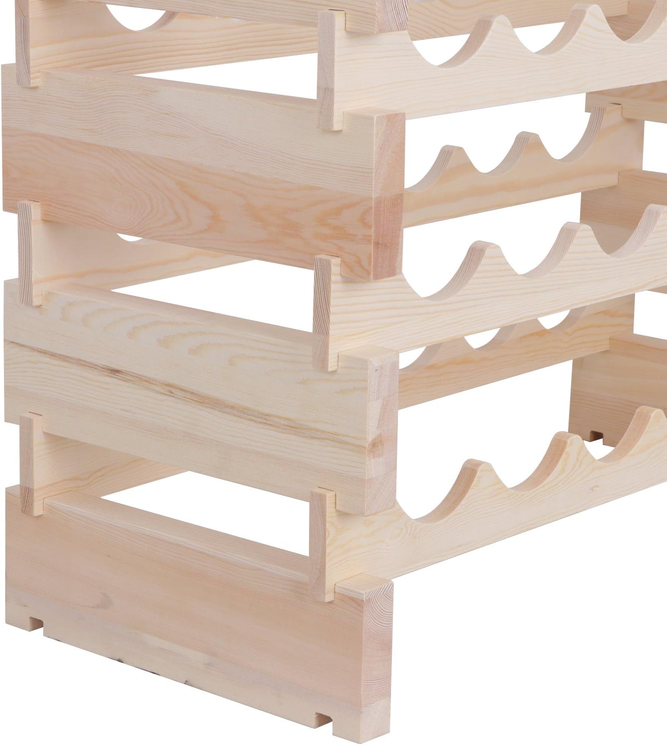 Smartxchoices 36 Bottle Wine Rack with Sturdy Pine Wood Construction