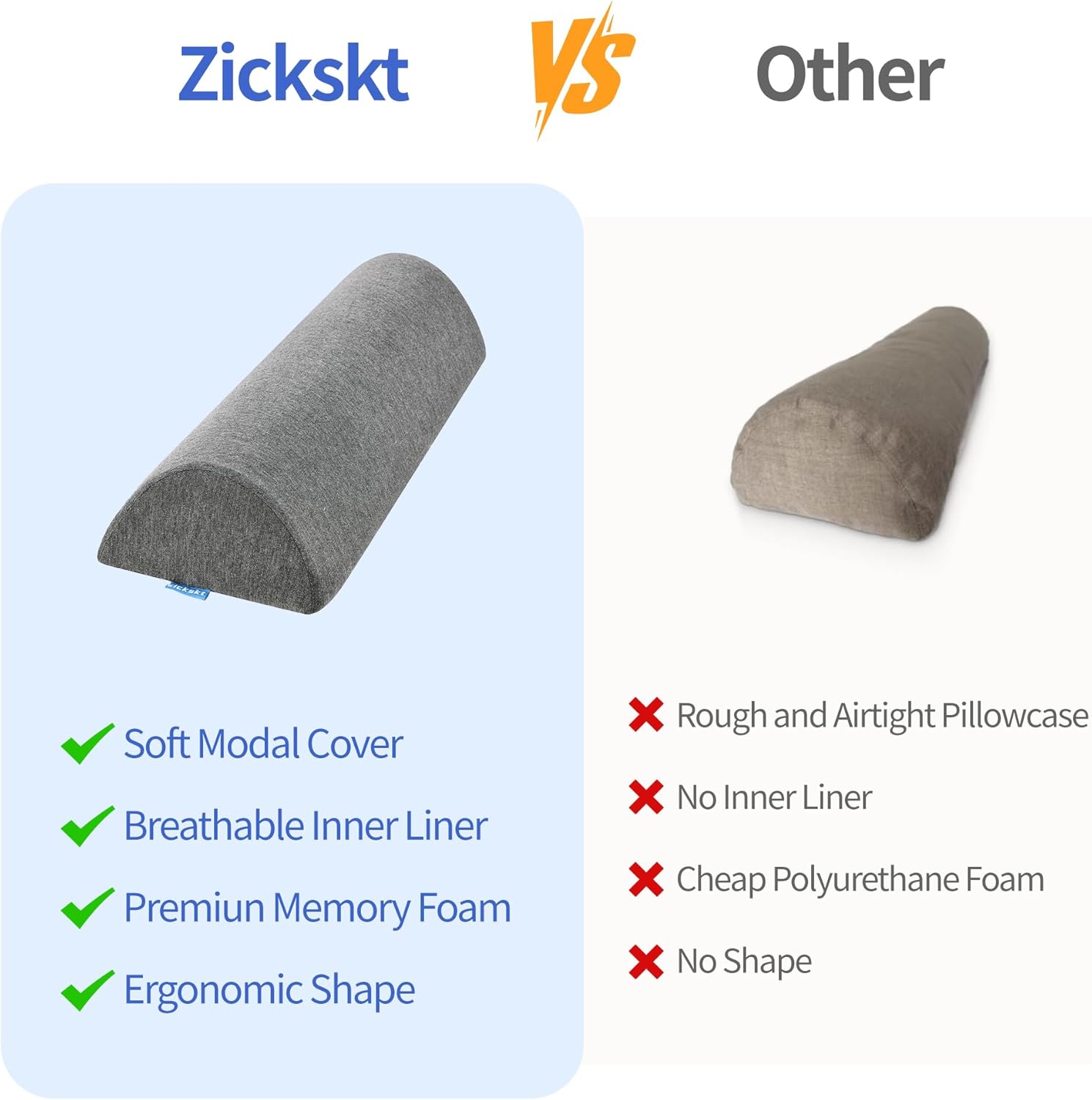 Zickskt Knee Pillow for Back Pain Relief