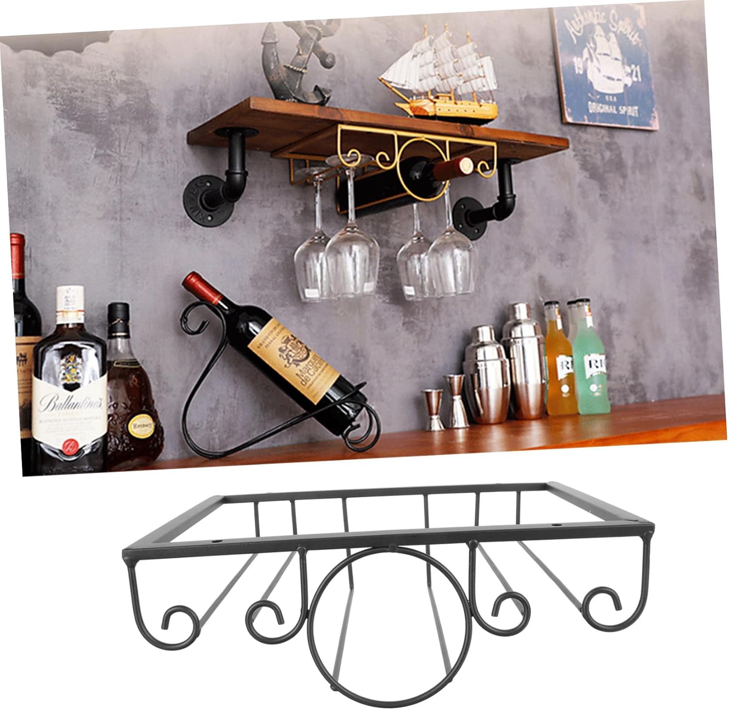 Garneck Space-Saving Cup Stand Rack for Kitchen Bar