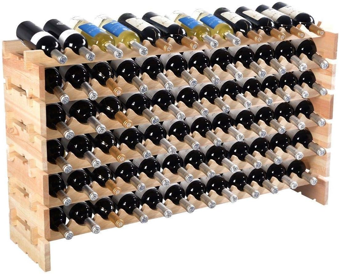 TimmyHouse 6 Tier Freestanding Wine Rack 72 Bottle Storage
